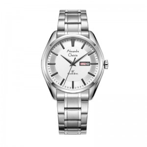 Alexandre Christie AC 8672 Silver White Man MEBSSSL